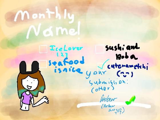 PickMyMonthlyName!(ForApril) 1 1