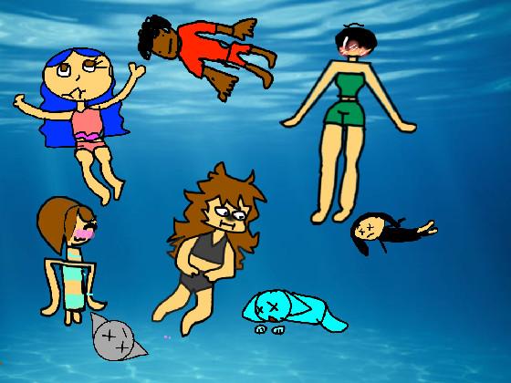 draw yourself swiming  1 1 1