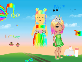 Dressup Cute Rainbow girl