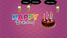 Happy Birthday Skeleton