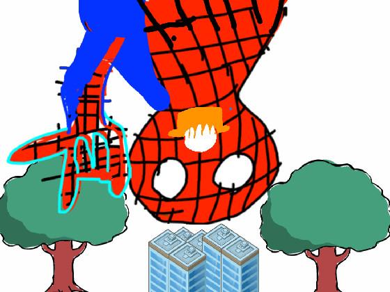 spoder man eats bread