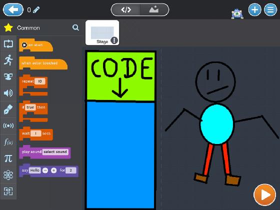 code with stick