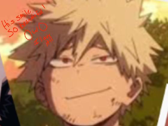 bakugo smiling