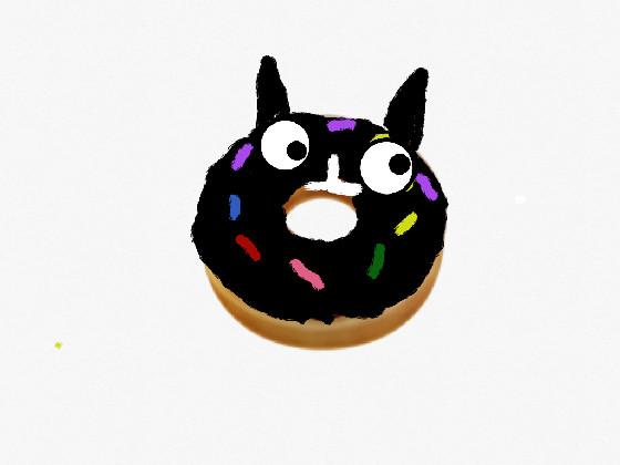 Doughnut cat googly eyes