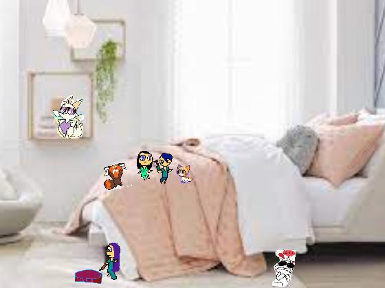  minny oc’s on the bed