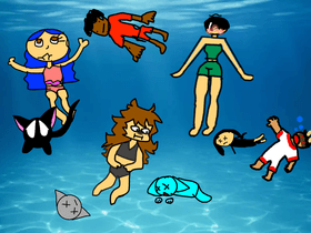 draw yourself swiming  12