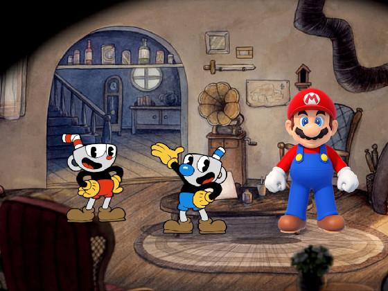 Cuphead and mugman meets mario