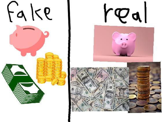 fake vs real money