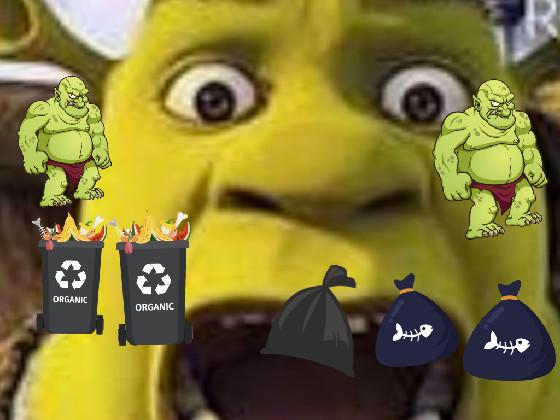 shrek in the trash 