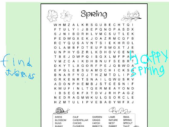 spring word search!