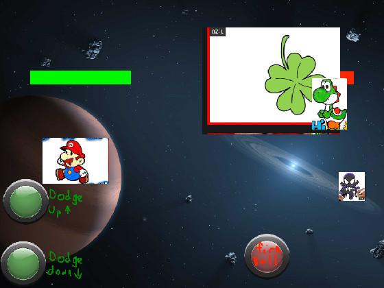 Mario and Yoshi battle