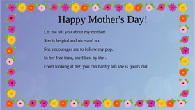 Mother's Day Mad Libs - s