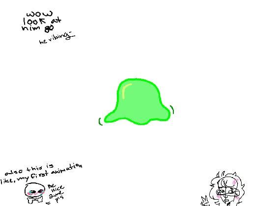 green blob does a little dance