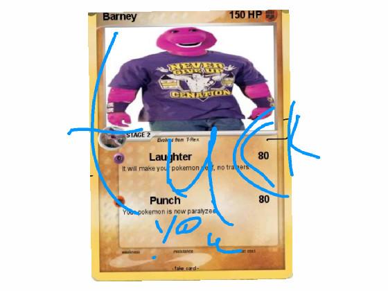 barney pokemon card 1