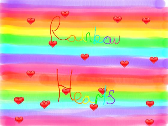 Rainbow Hearts Backround! 