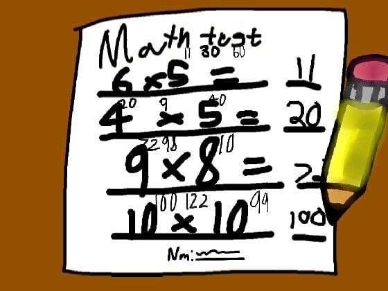 Math test answers