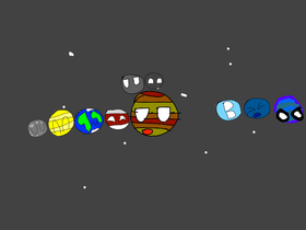 Solar system but Saturn is gone and Moons are missing by