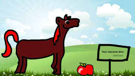 Horse and apples