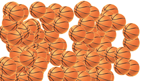 bouncing basketballs