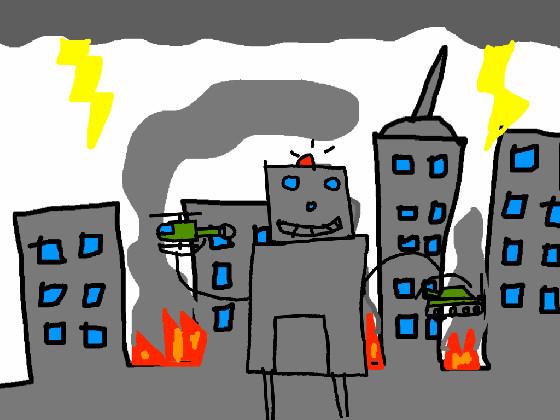 robot terrorized city