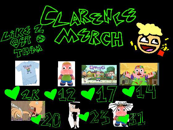 clarence merch :D