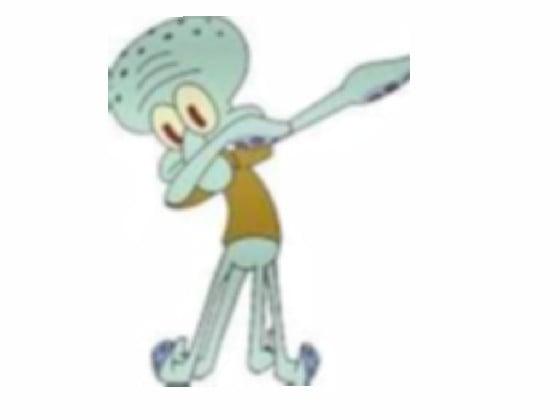 dabbing squidward