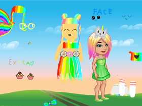 Dressup Cute Rainbow girl