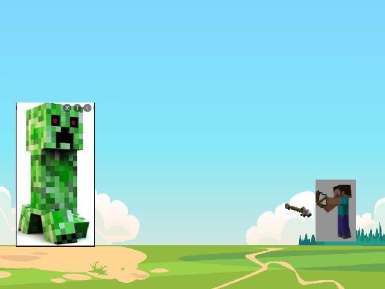 Minecraft shooting creepers 1