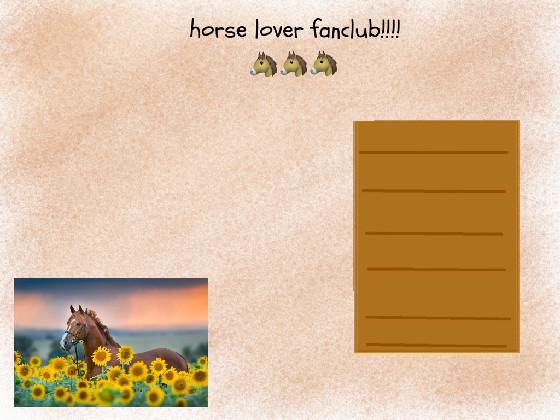 horse fanclub