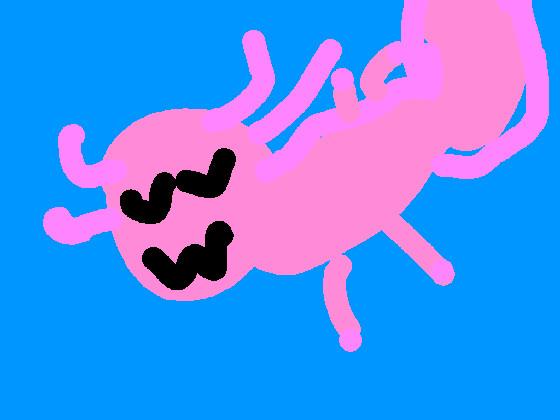 A picture of an axolotl (i drew this)
