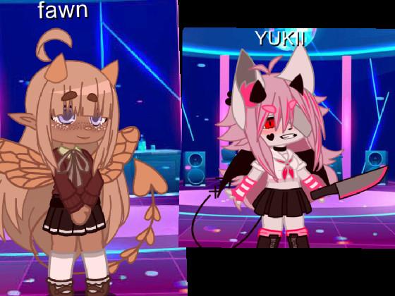 fawn and yukii in gacha