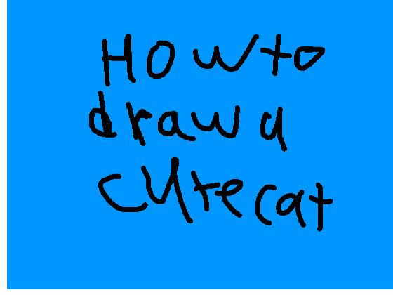 How to draw a cute cat