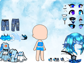 gacha drees up blue 🦋