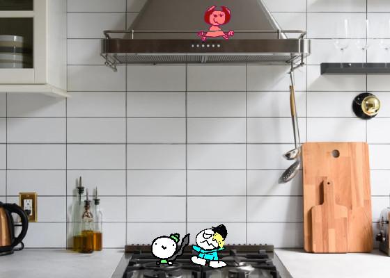 add your oc in the kitchen  1 1