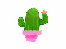 how to draw cactus in pot