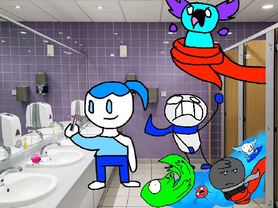 add your oc in the bathroom