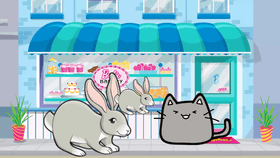 bunny and cat