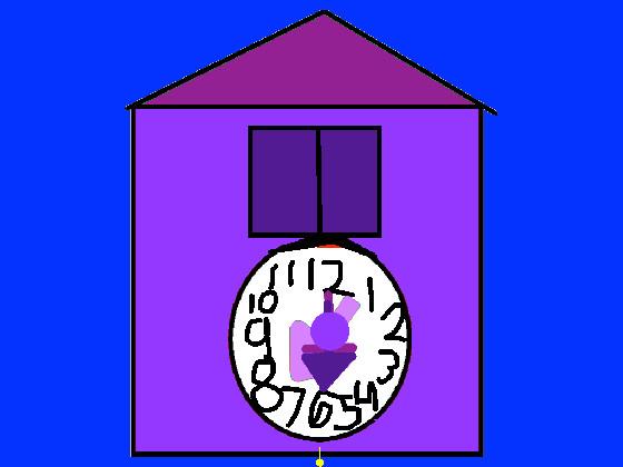 Purple cuckoo bird clock