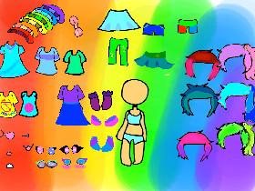 Cute dressup rainbow