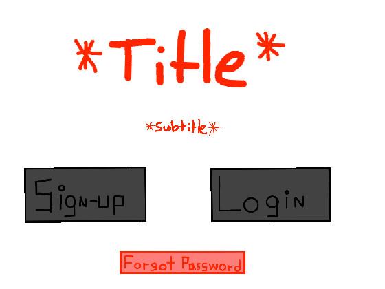 Login screen