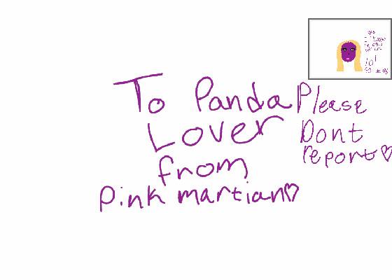 My apology and hai panda lover