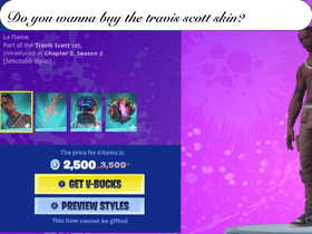 Buy travis scott skin