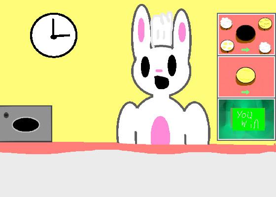 Cooking with chef bunny