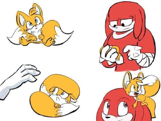 tails art and knuckles 