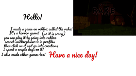 THe rake roblox game!