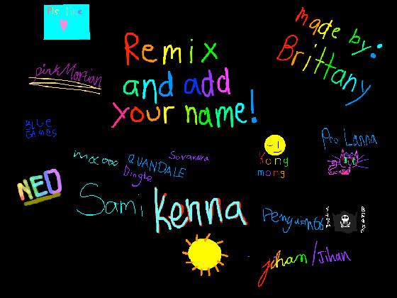 remix add your name