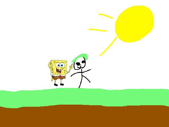 My OC and Spongebob.