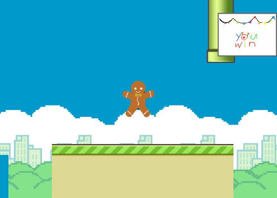 Flappy gingerbread man