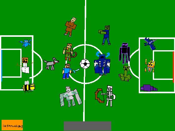 8-v-8 Minecraft soccer