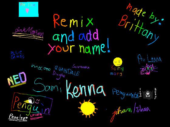 remix add your name 1